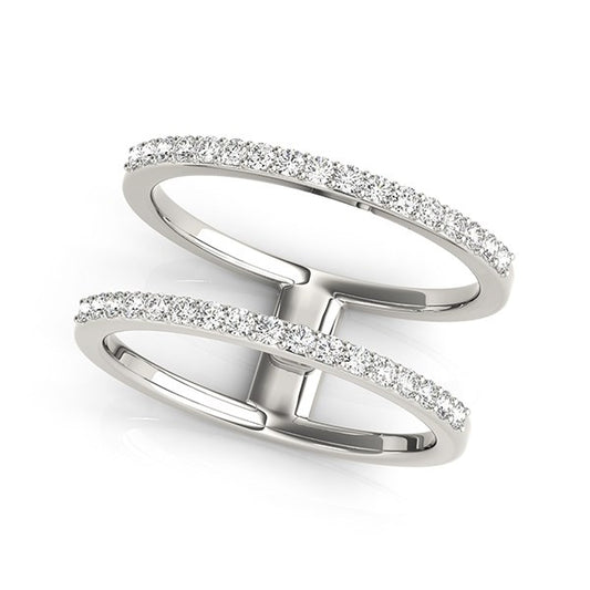 14K White Gold Dual Band Diamond Ring (1/3 ctw, I/J, I1-I2)