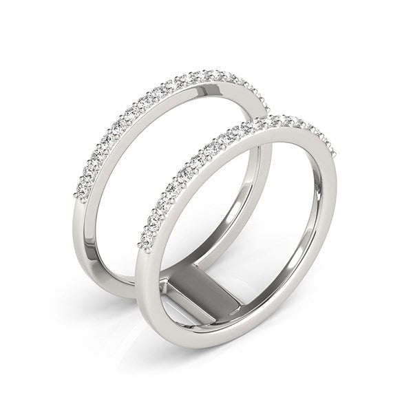 14K White Gold Dual Band Diamond Ring (1/3 ctw, I/J, I1-I2)