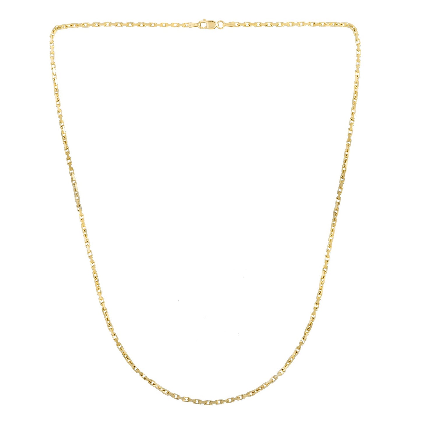 14K Yellow Gold French Cable Chain Necklace (1.90 mm)