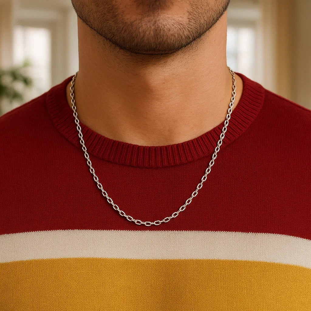 14K White Gold French Cable Chain Necklace (2.50mm) – True Pure Gold