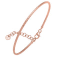 14K Rose Gold Diamond-Cut Stack Bangle (1.80 mm)