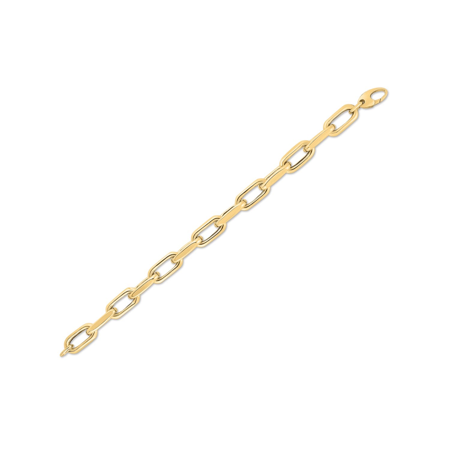14K Yellow Gold Unisex French Cable Link Bracelet – 9.00mm – 14K Gold