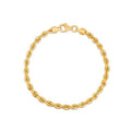 14K Yellow Gold Silk Rope Chain Bracelet (3.70mm)