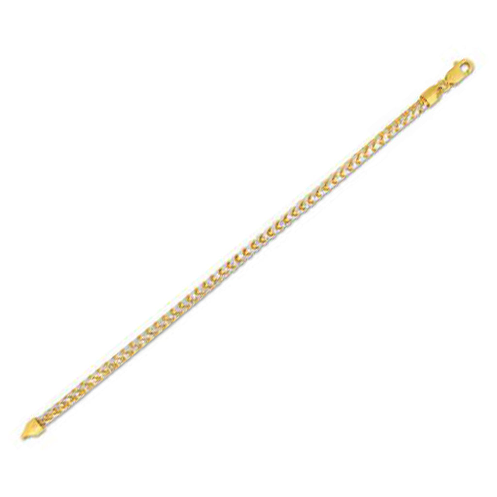 14K Yellow Gold Round Pavé Franco Chain (4.00mm)