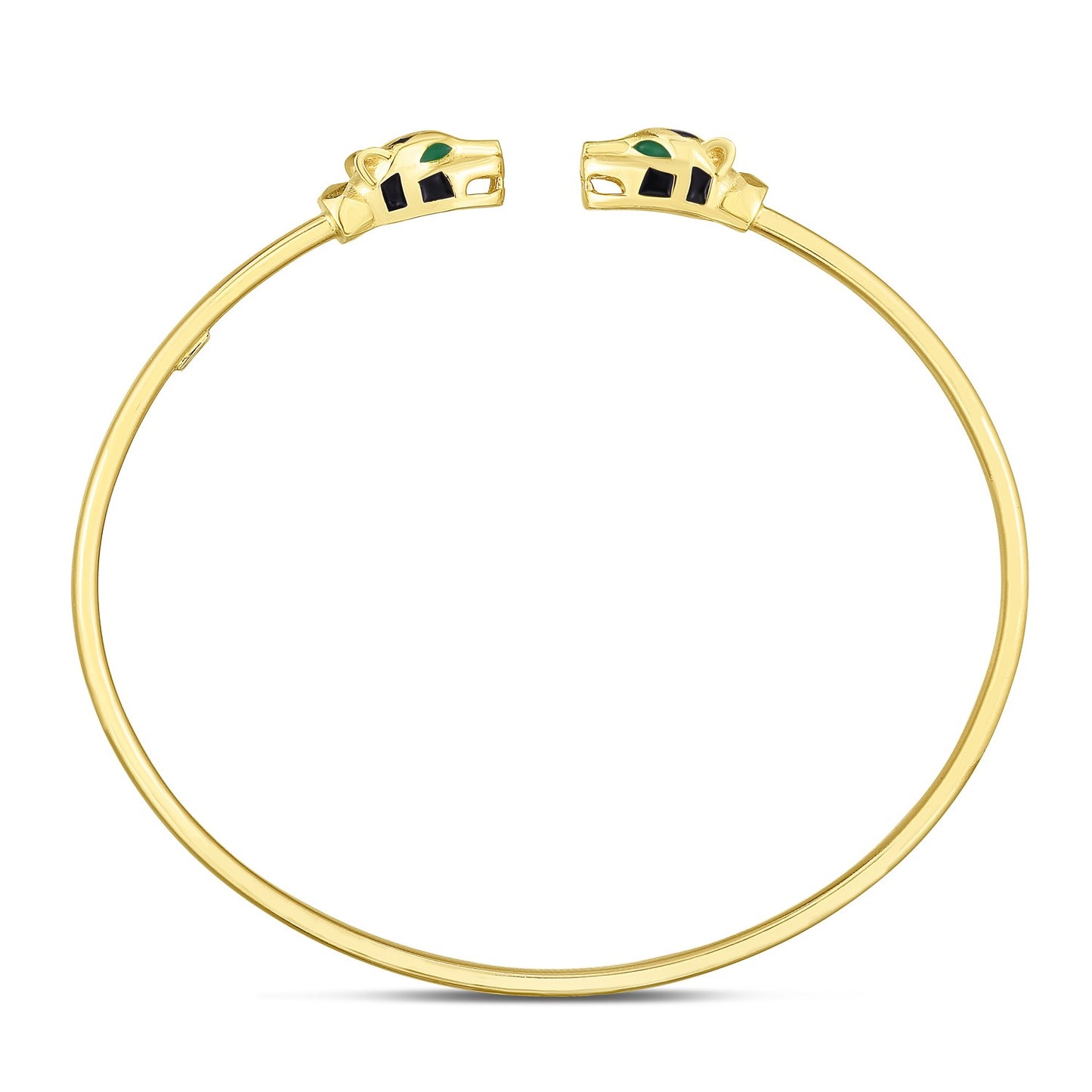 14K Yellow Gold Panther Bangle (3.00 mm)