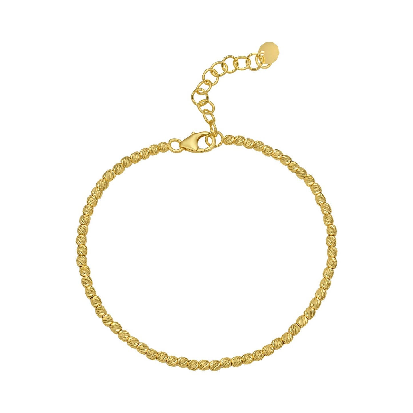 14K Yellow Gold Polished Bead Chain Bracelet (2.30 mm)