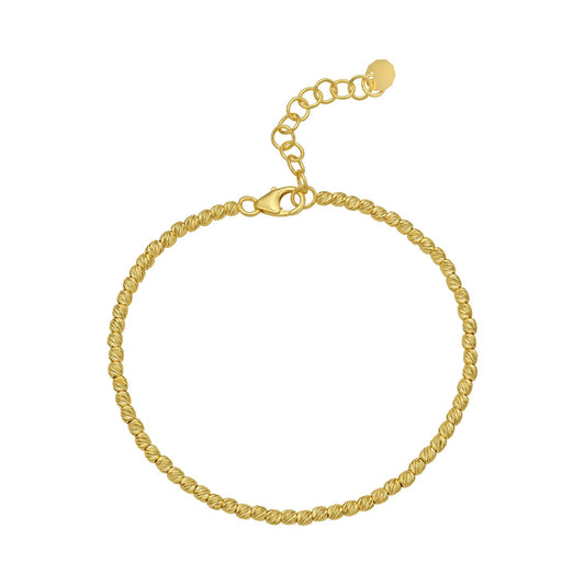14K Yellow Gold Polished Bead Chain Bracelet (2.30 mm)
