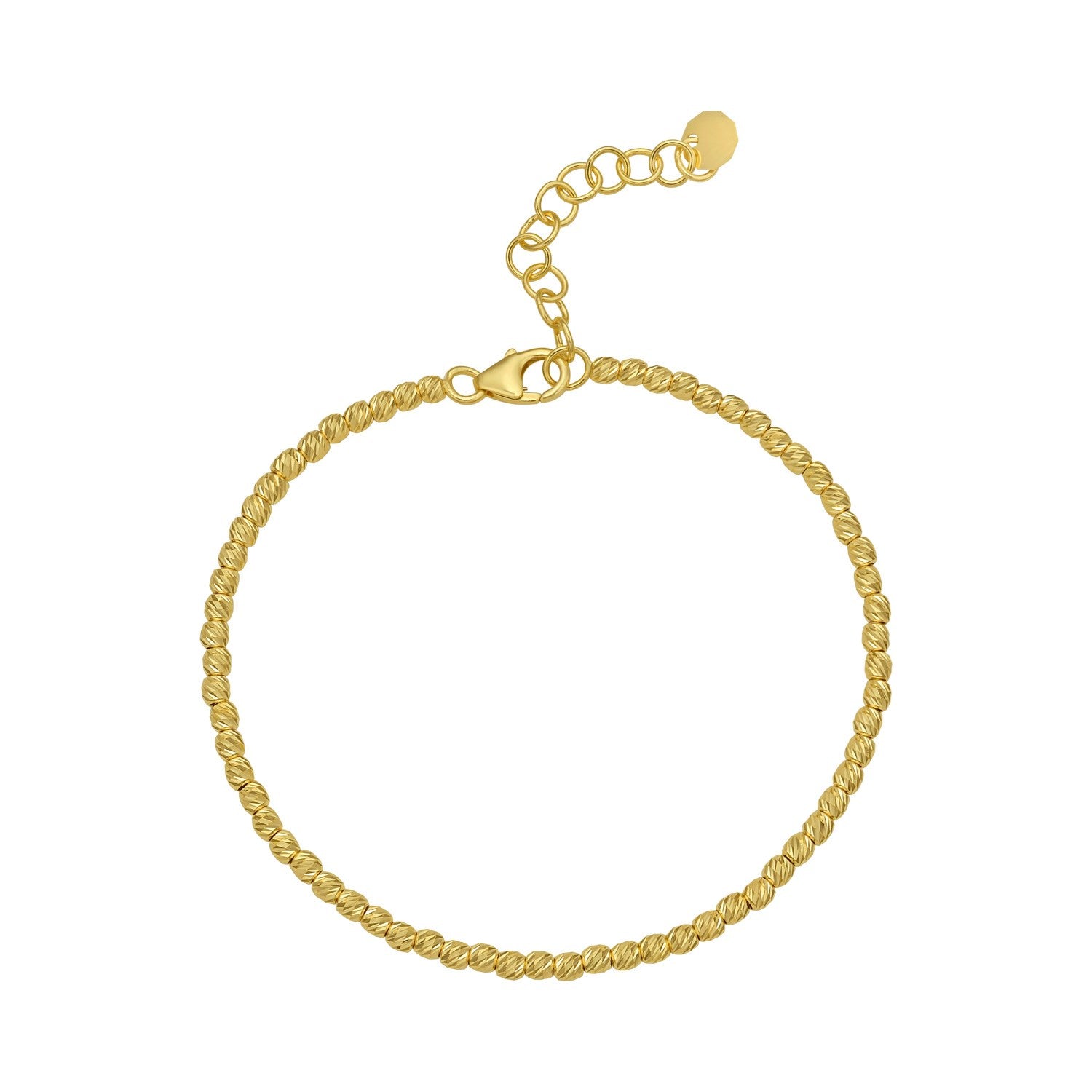 14K Yellow Gold Women's Bead Chain Bracelet – 2.30mm – 14K Gold