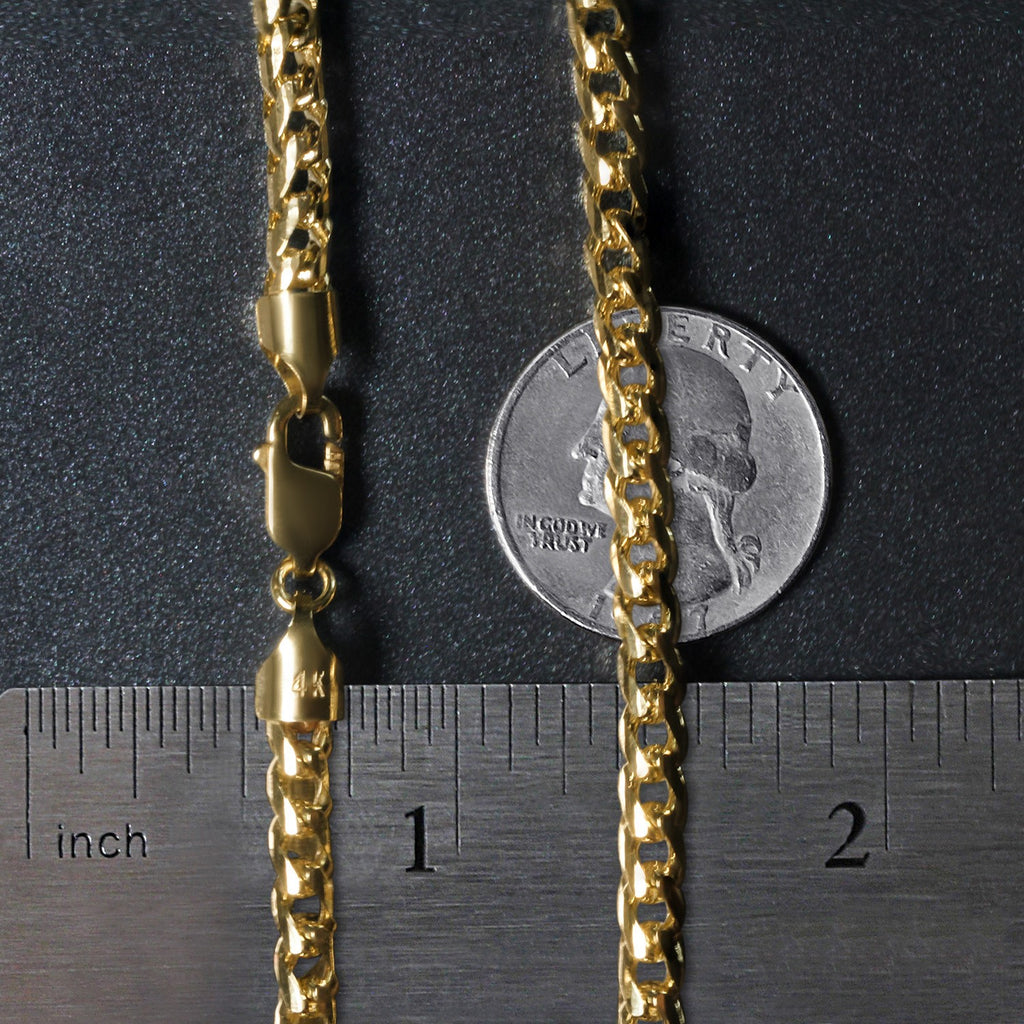 14K Yellow Gold Franco Chain Necklace 4.60 mm