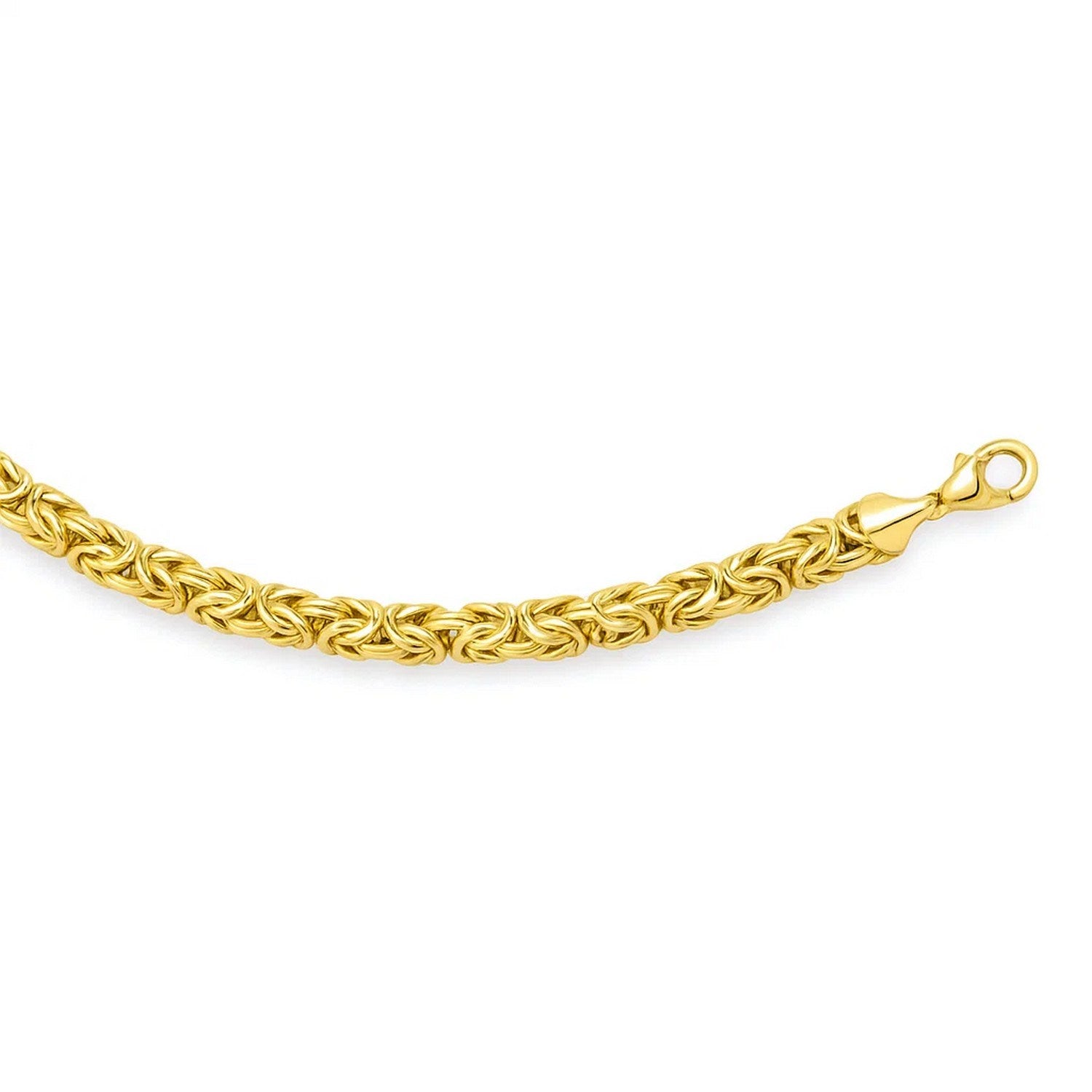 14K Yellow Gold Byzantine Link Bracelet (6.00mm)