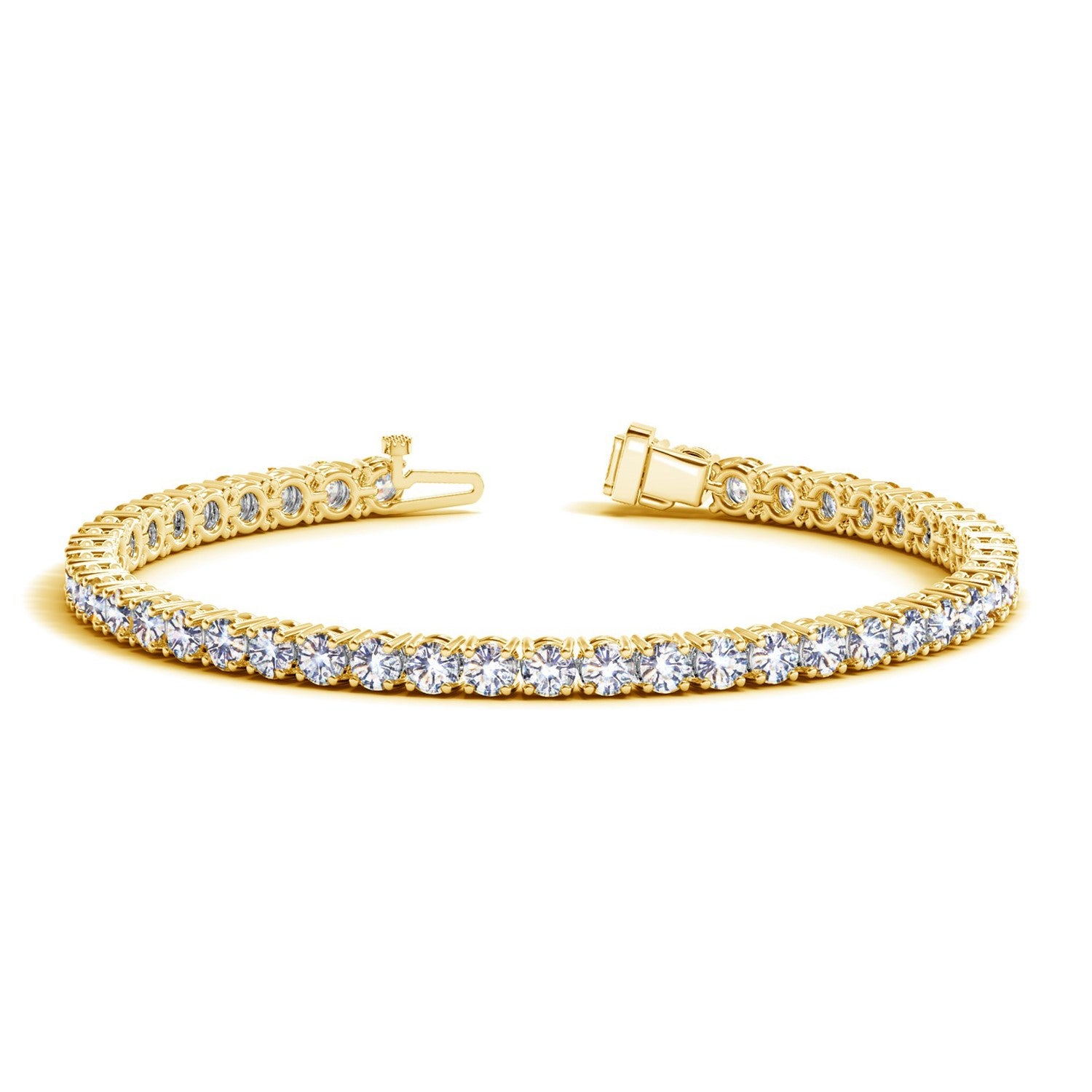 14K Yellow Gold Lab-Grown Diamond Tennis Bracelet (8 ctw, F/G, VS2/SI1)