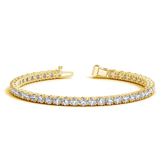 14K Yellow Gold Lab-Grown Diamond Tennis Bracelet (8 ctw, F/G, VS2/SI1)