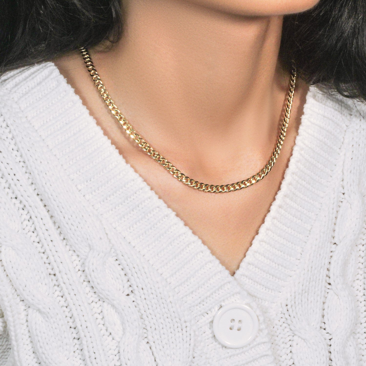 10K Yellow Gold Miami Cuban Semi Solid Chain (4.50mm)