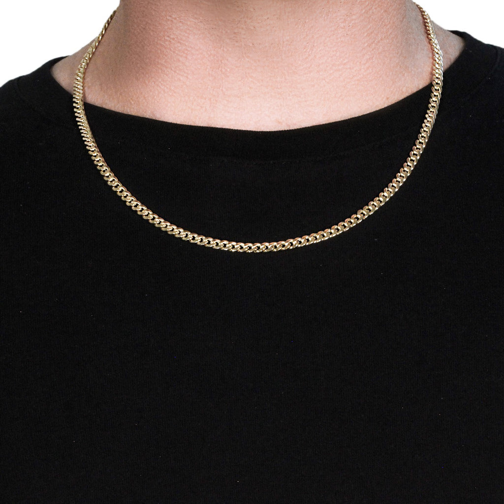 10K Yellow Gold Miami Cuban Semi Solid Chain (4.50mm)