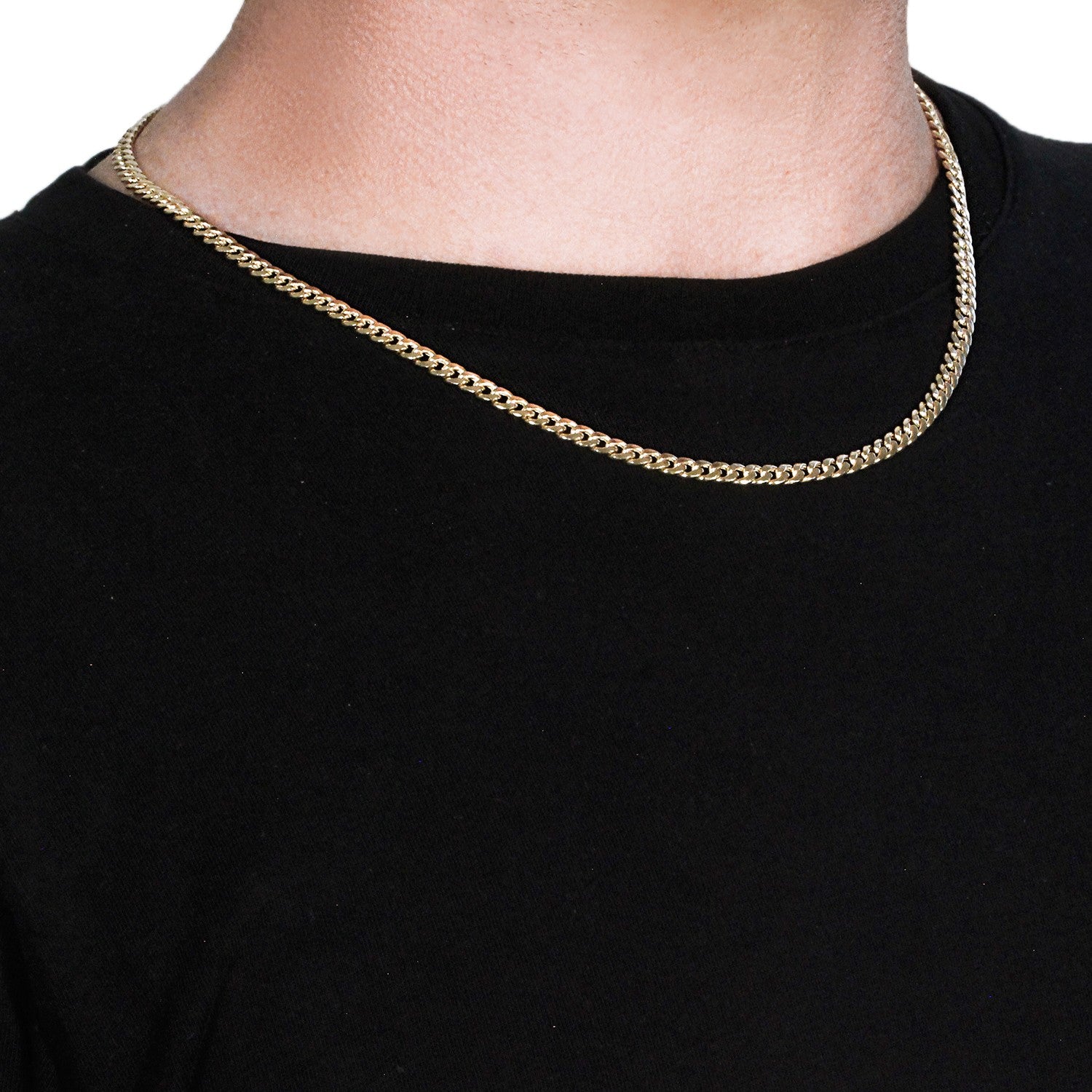 10K Yellow Gold Miami Cuban Semi Solid Chain (4.50mm)