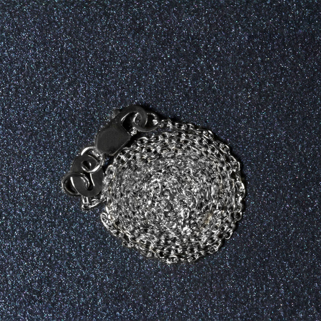 18K White Gold Diamond Cut Cable Link Chain (0.80mm)