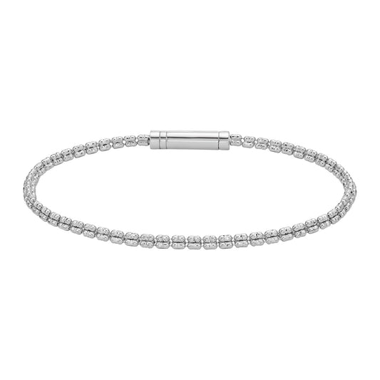 14K Two-Tone Gold Diamond-Cut Bead Chain Bracelet (2.70 mm)