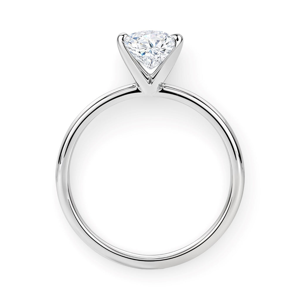 14K White Gold 1.50 Ct Princess Cut Lab Grown Diamond Solitaire Ring (IGI Certified)