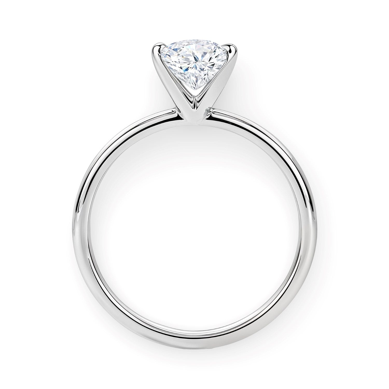 14K White Gold 1.50 Ct Princess Cut Lab Grown Diamond Solitaire Ring (IGI Certified)