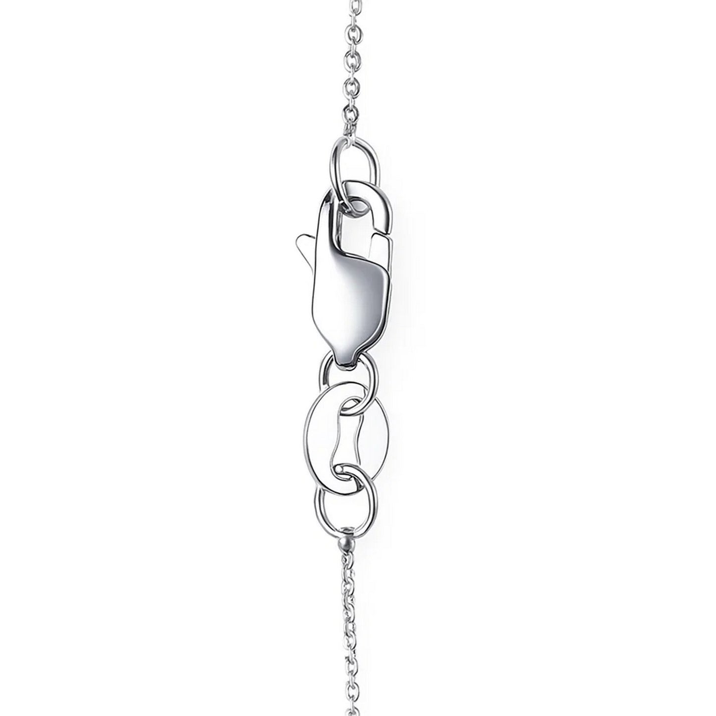 14K White Gold Cable Link Chain Necklace (0.50 mm) – 18"