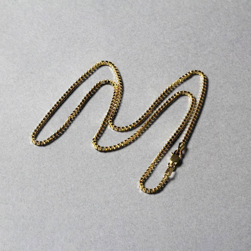 10K Yellow Gold Classic Box Chain Necklace (1.40mm) – True Pure Gold