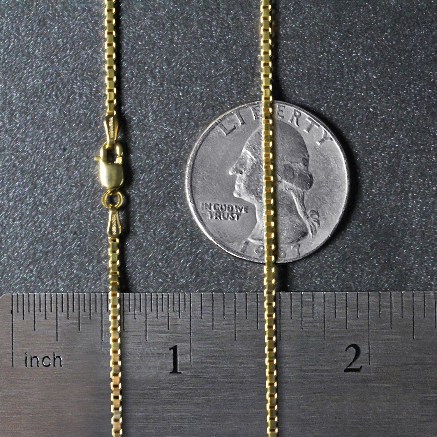 10K Yellow Gold Classic Box Chain Necklace (1.40mm) – True Pure Gold