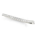 14K White Gold Slim Curved Pavé Diamond Wedding Ring – 1/10 cttw