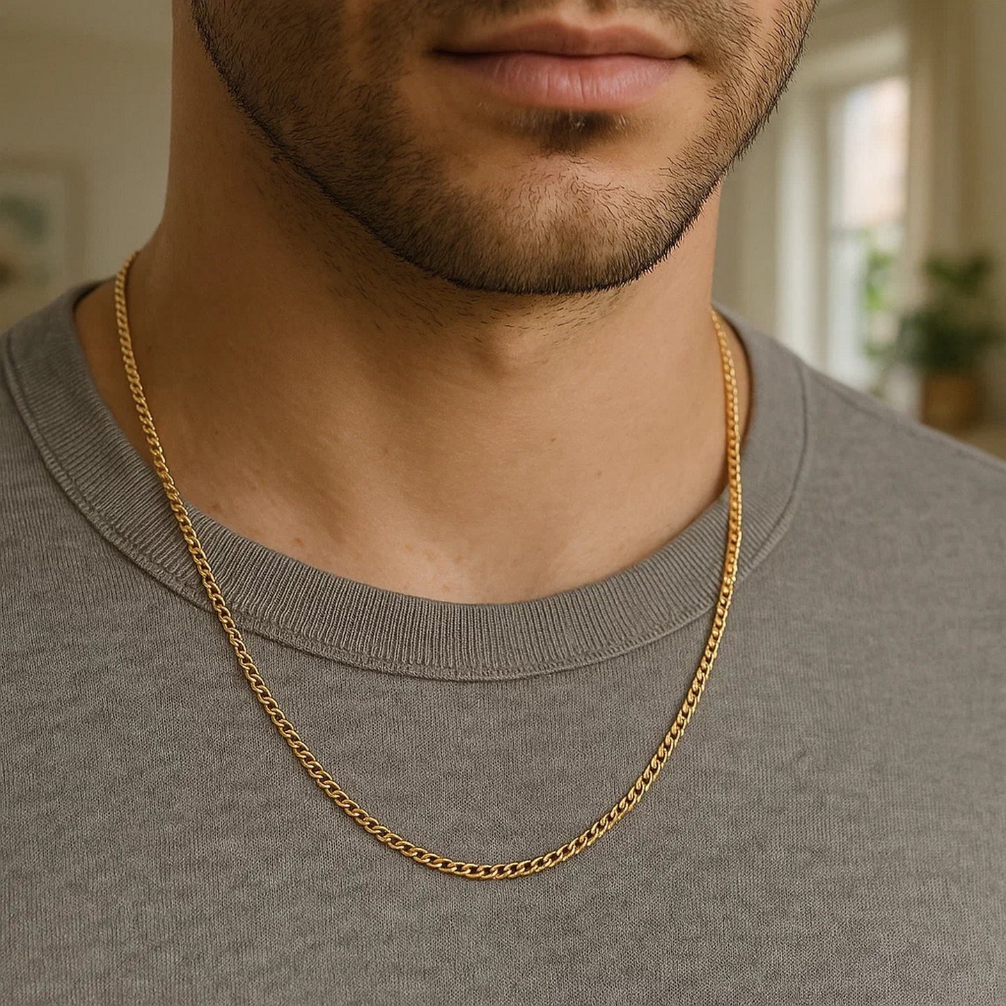 14K Yellow Gold Light Gourmette Chain (2.80 mm)