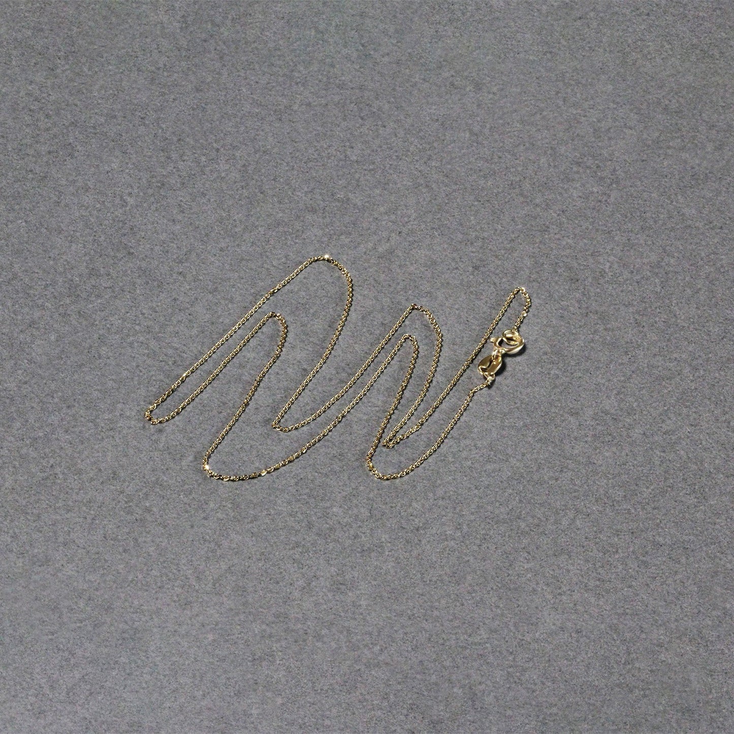 14K Yellow Gold Diamond Cut Cable Link Chain (0.68mm)