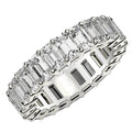 14K White Gold Emerald Cut Lab Grown Diamond Eternity Ring – 6 cttw F–G/VS2