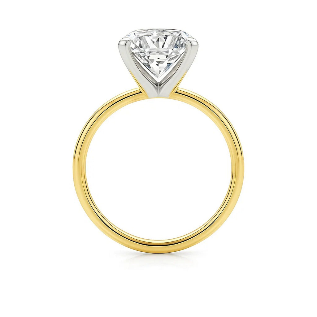 5 Carat Emerald Cut Lab Grown Diamond Solitaire Ring – IGI Certified G/VS1 in 10K Yellow Gold