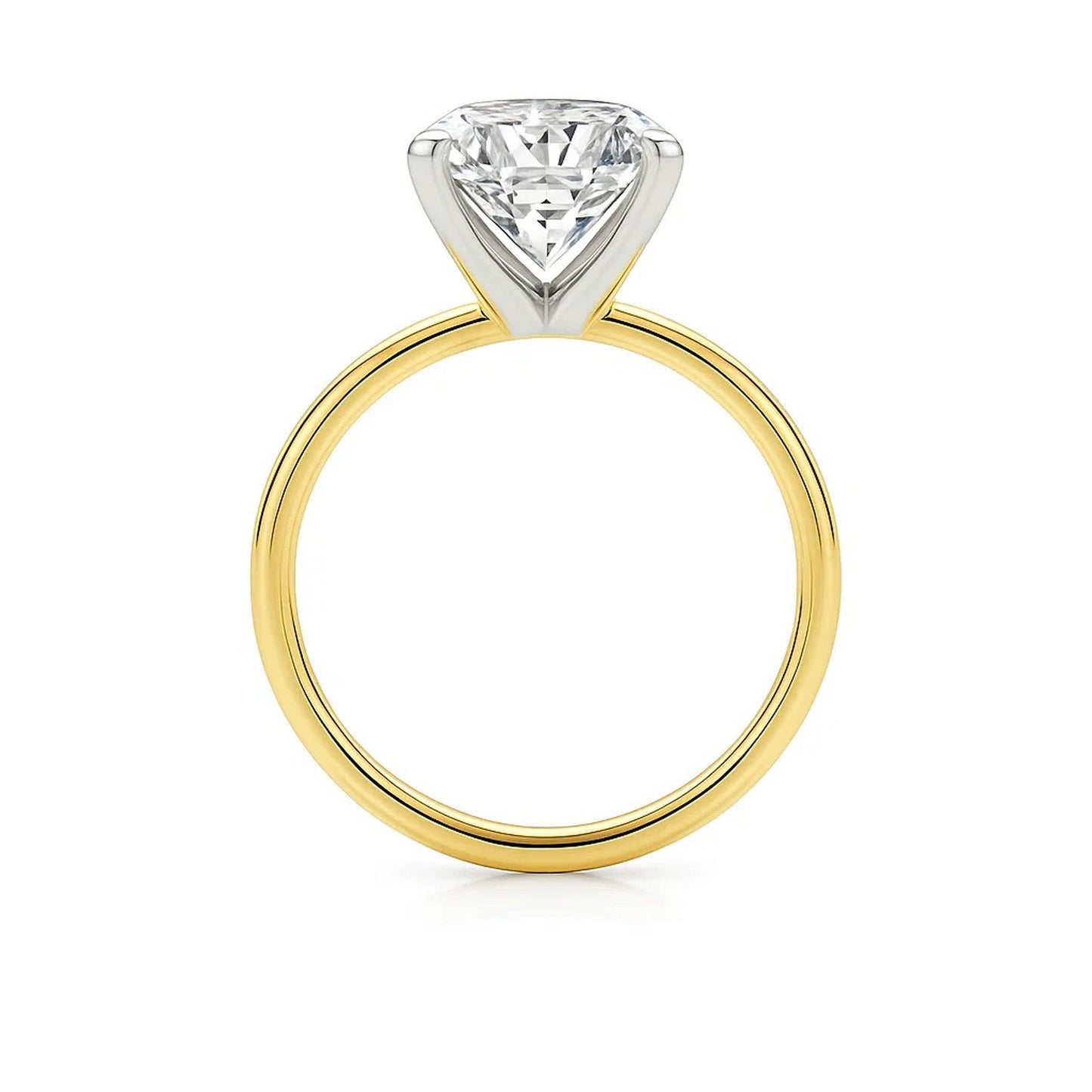 5 Carat Emerald Cut Lab Grown Diamond Solitaire Ring – IGI Certified G/VS1 in 10K Yellow Gold