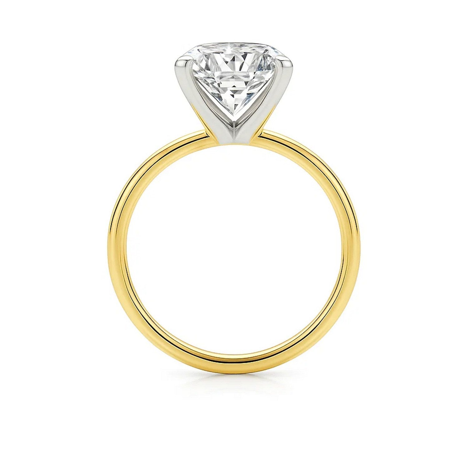 5 Carat Emerald Cut Lab Grown Diamond Solitaire Ring – IGI Certified G/VS1 in 10K Yellow Gold
