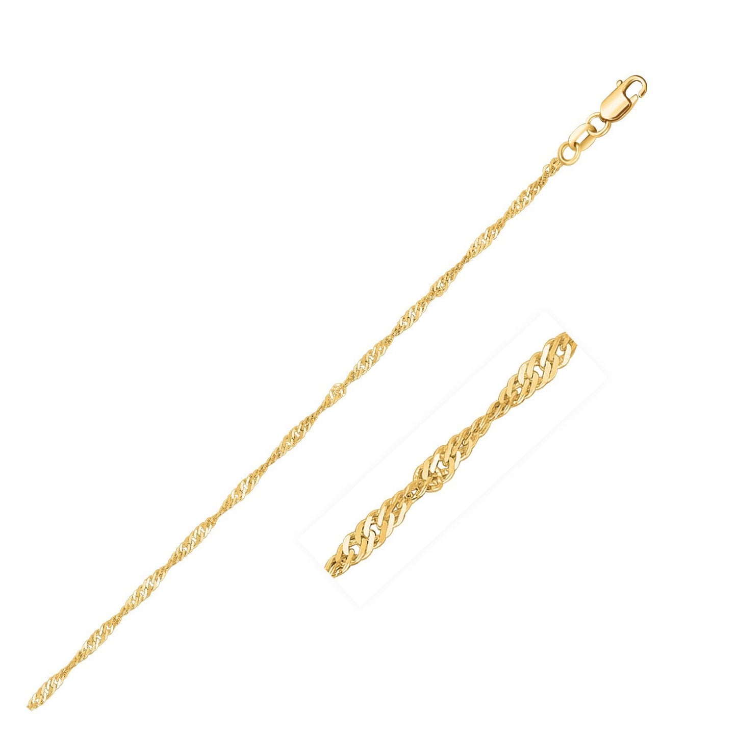 10K Yellow Gold Singapore Chain (1.50 mm)