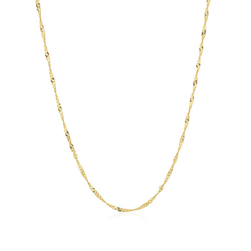 10K Yellow Gold Singapore Chain (1.50 mm)