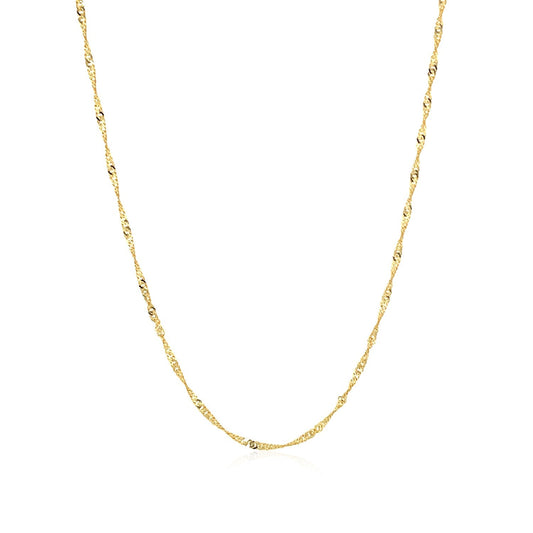 10K Yellow Gold Singapore Chain (1.50 mm)