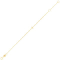 14K Yellow Gold Women's Mini Initial I Bracelet – 7 Inches – 14K Gold