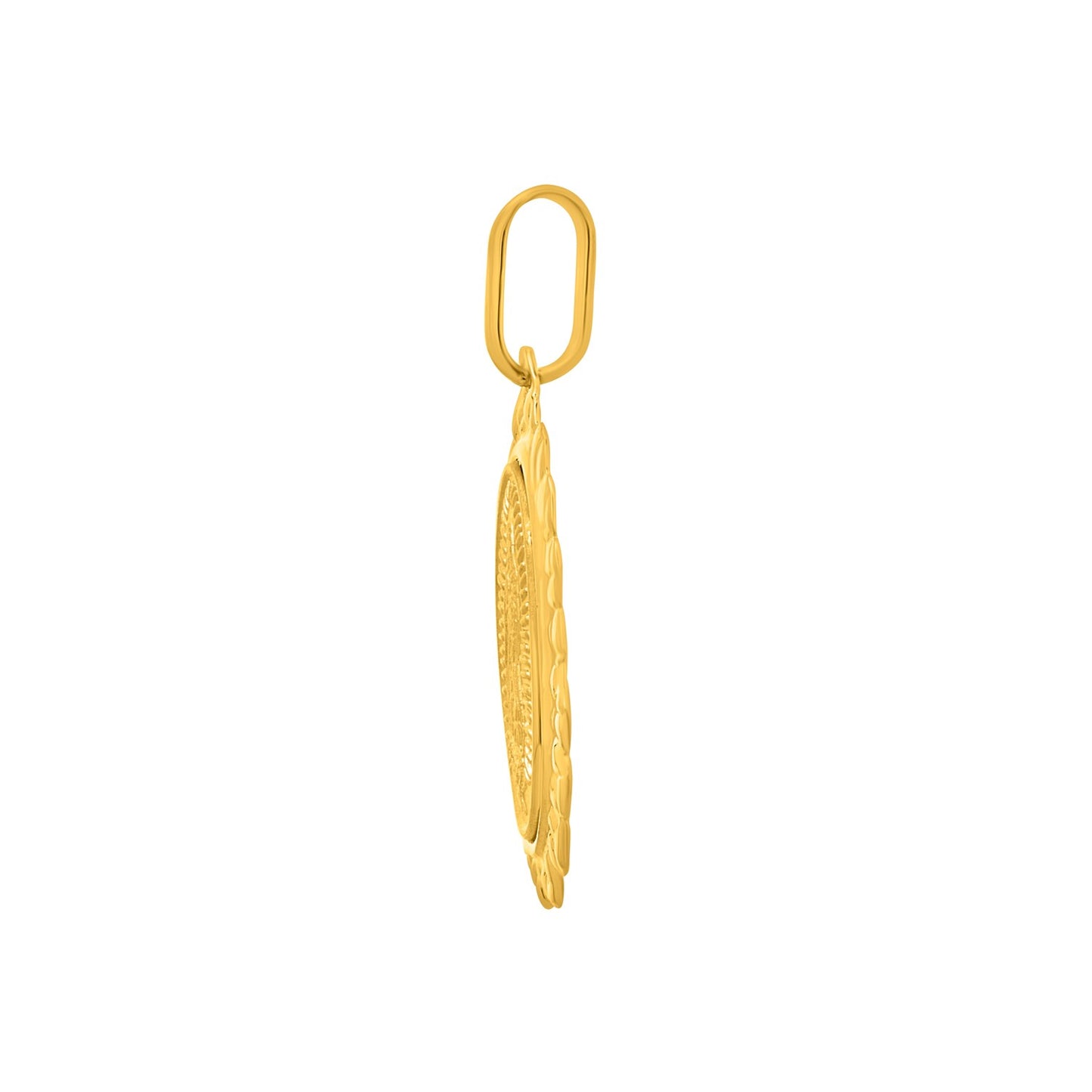 14K Yellow Gold Our Lady of Guadalupe Pendant
