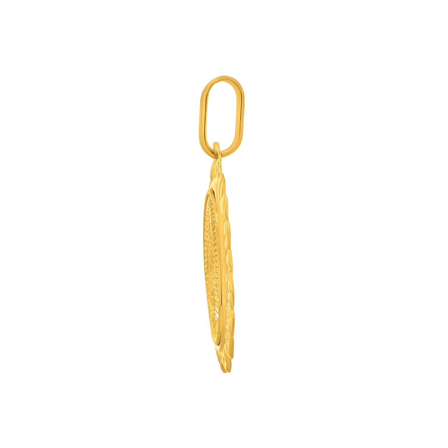 14K Yellow Gold Our Lady of Guadalupe Pendant