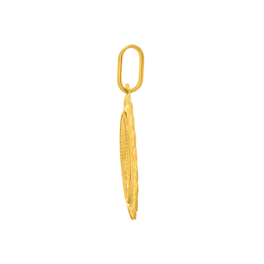 14K Yellow Gold Our Lady of Guadalupe Pendant
