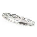 14K White Gold Infinity Design Diamond Wedding Band – 1/10 cttw