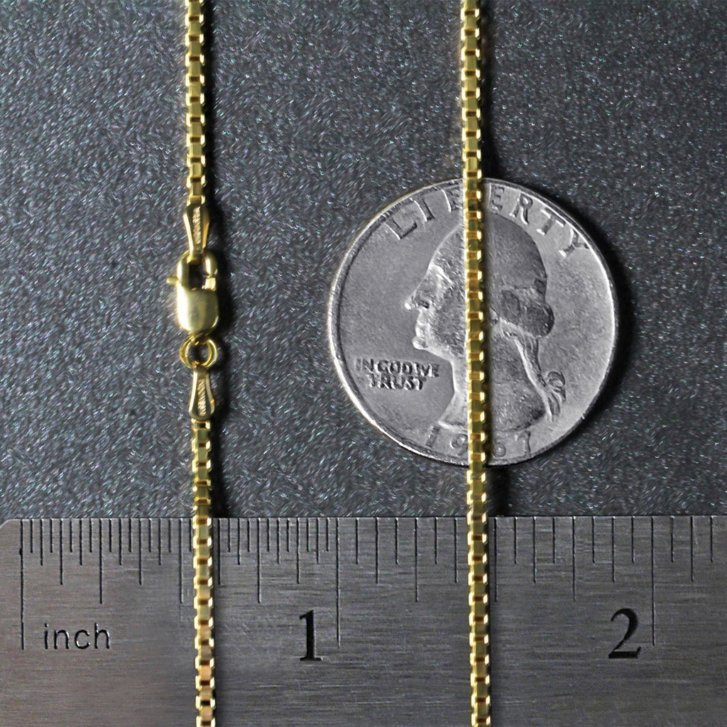 14K Yellow Gold Classic Box Chain Necklace (1.70mm) – True Pure Gold