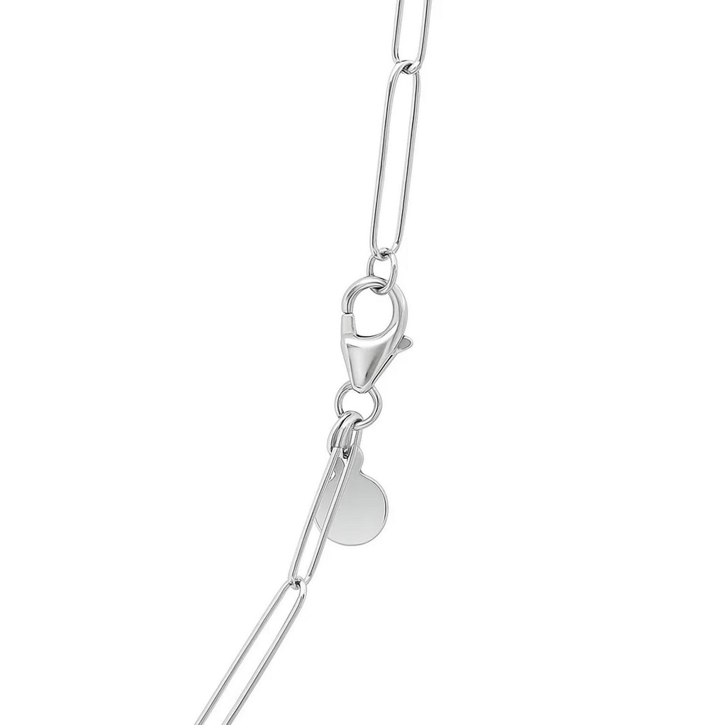 14K White Gold Wire Paperclip Chain (2.7 mm)