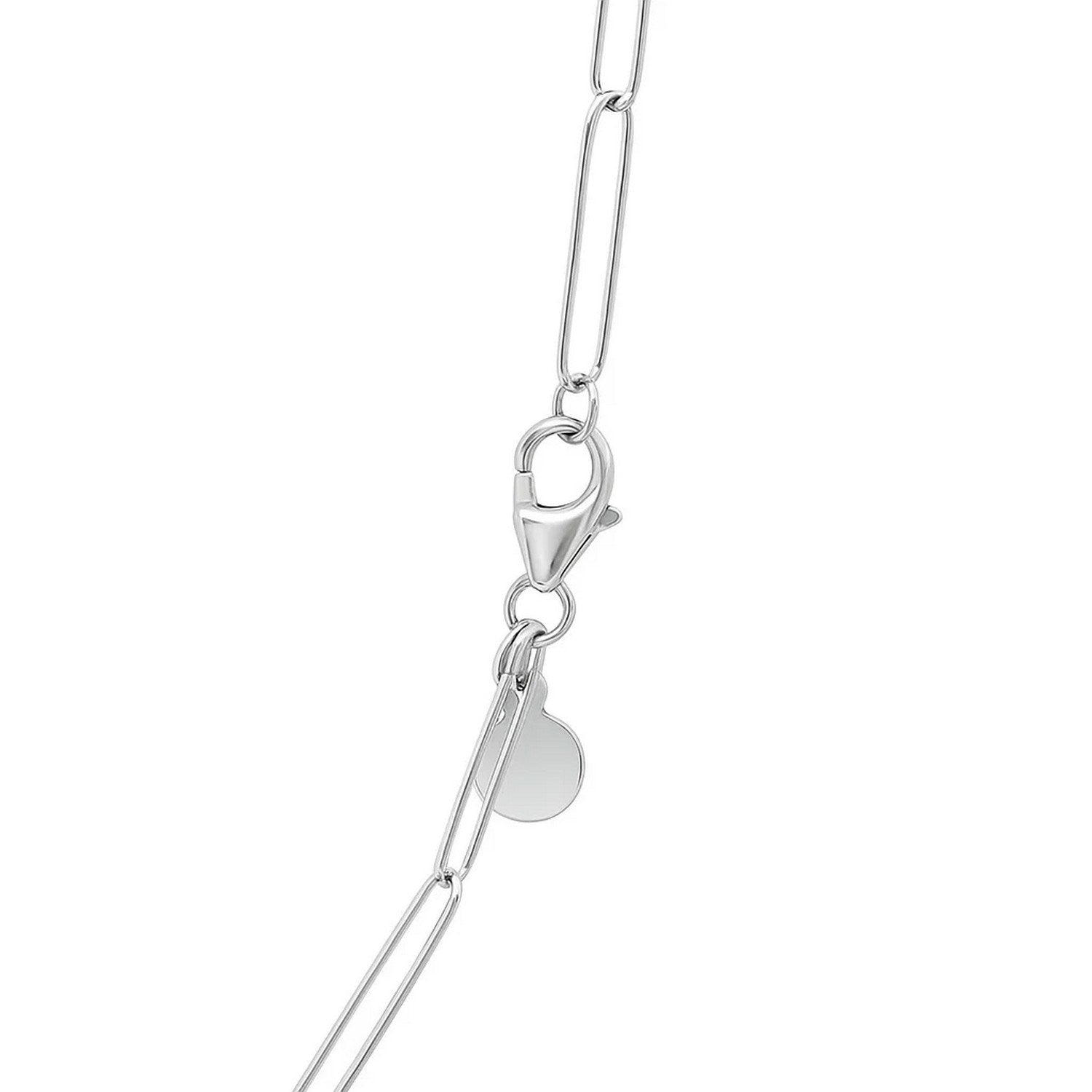 14K White Gold Wire Paperclip Chain Necklace (2.7mm) – True Pure Gold