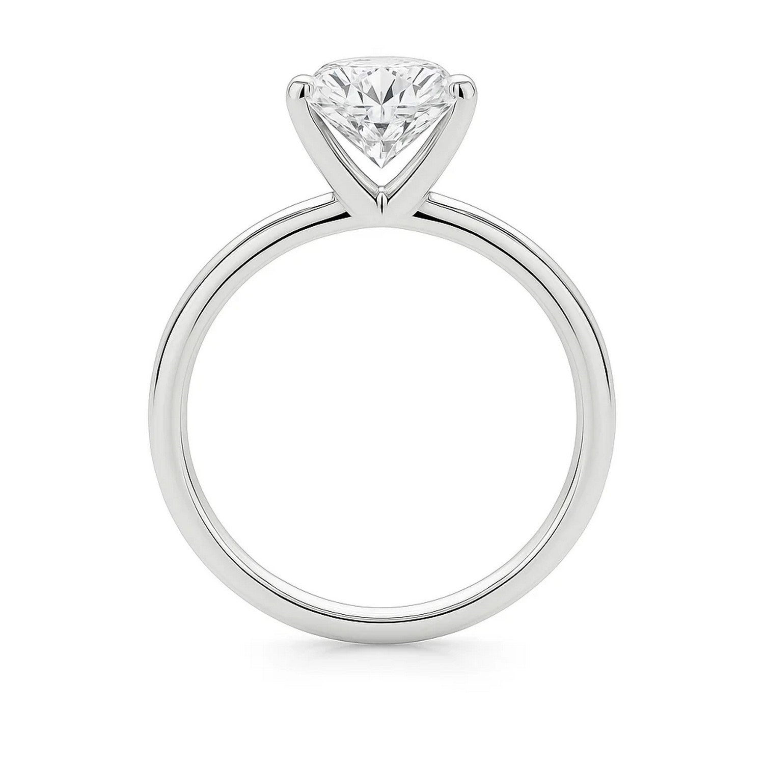10K White Gold Women's Lab Grown Diamond Ring Princess Solitaire – 3 Carat IGI Certified – 10K Gold