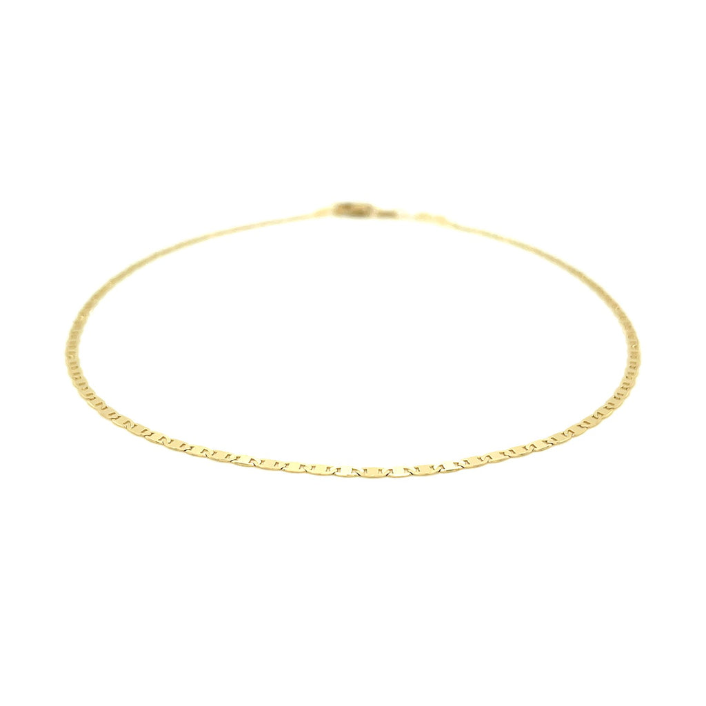 14K Yellow Gold Women's Mariner Link Anklet – 1.70mm – 14K Gold