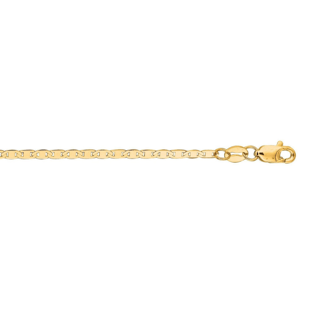 14K Yellow Gold Women's Mariner Link Anklet – 1.70mm – 14K Gold