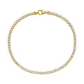 14K Two-Tone Gold Unisex Diamond-Cut Link Bracelet – 2.40mm – 14K Gold