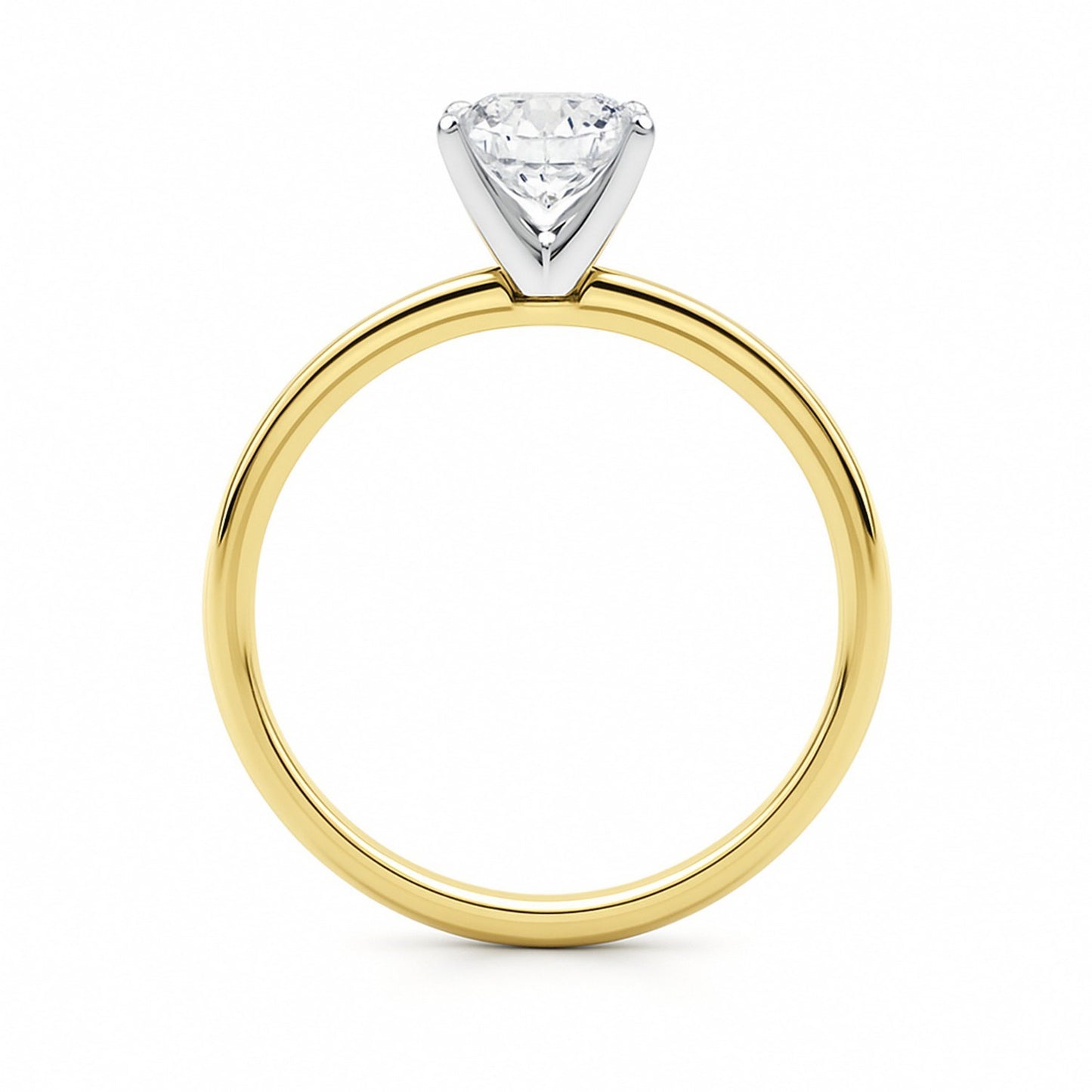 1 Carat Cushion Lab Grown Diamond Solitaire Ring – IGI Certified G/VS1 in 10K Yellow Gold