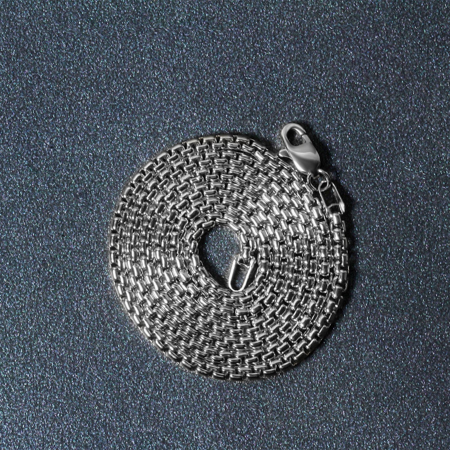 14K White Gold Solid Round Box Chain (2.50mm)